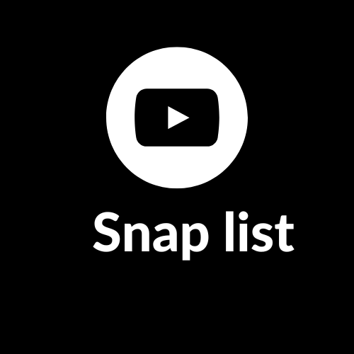 Ícone do aplicativo Snap List, símbolo azul escuro estilizado sobre fundo preto